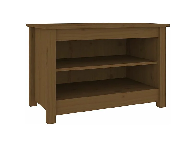 Banc à chaussures en bois massif Klouda – Élégant et fonctionnel-Couleur Marron-Largeur 70 cm