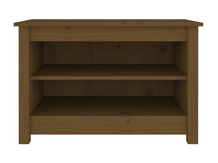 Banc à chaussures en bois massif Klouda – Élégant et fonctionnel-Couleur Marron-Largeur 70 cm