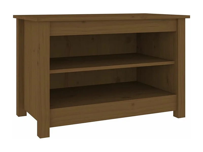 Banc à chaussures en bois massif Klouda – Élégant et fonctionnel-Couleur Marron-Largeur 70 cm