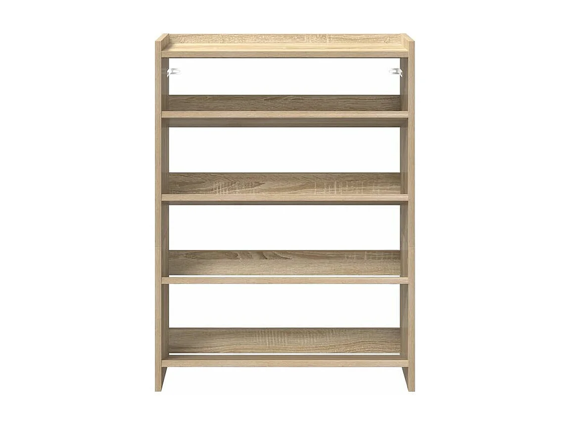 Étagère à chaussures chêne sonoma 80x25x61,5 bois ingénierie
