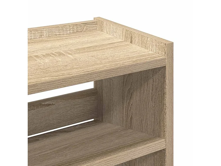 Étagère à chaussures chêne sonoma 80x25x61,5 bois ingénierie