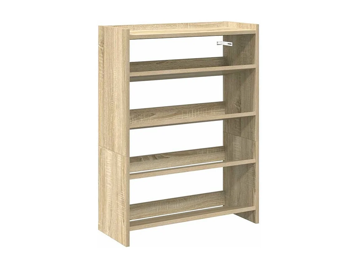 Étagère à chaussures chêne sonoma 80x25x61,5 bois ingénierie