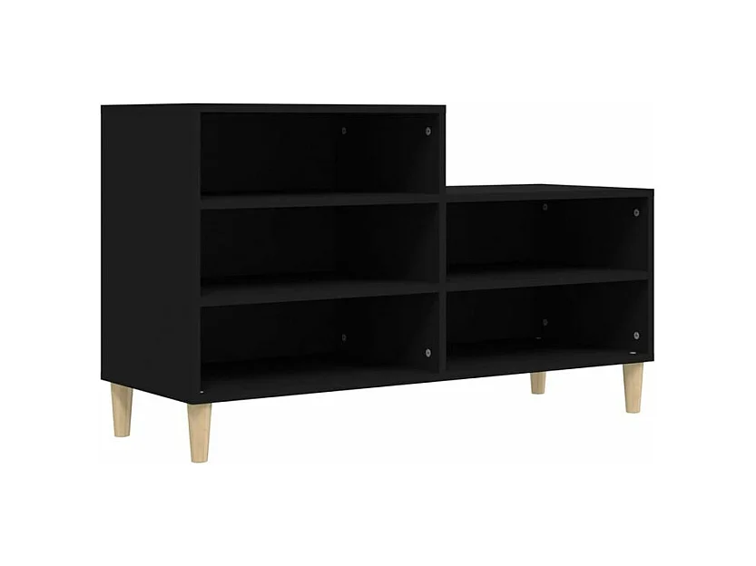 Armoire à chaussures Noir 102x36x60 Bois d'ingénierie