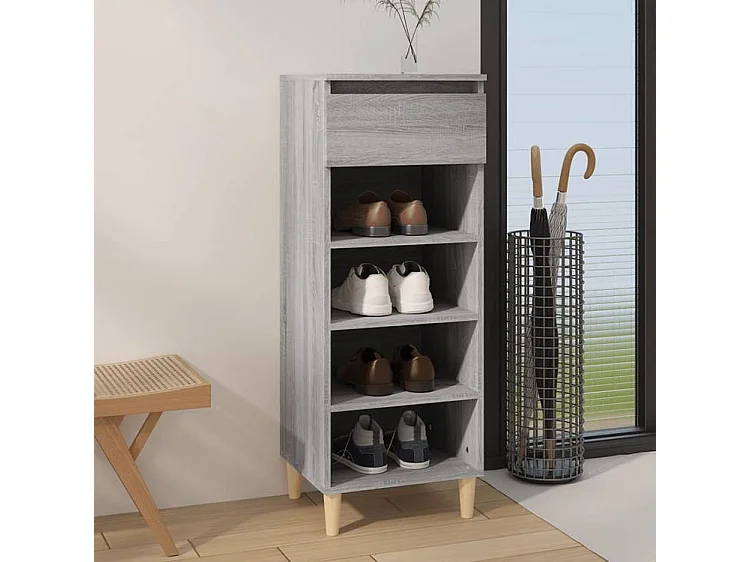 Armoire à chaussures Sonoma gris 40x36x105 Bois d'ingénierie