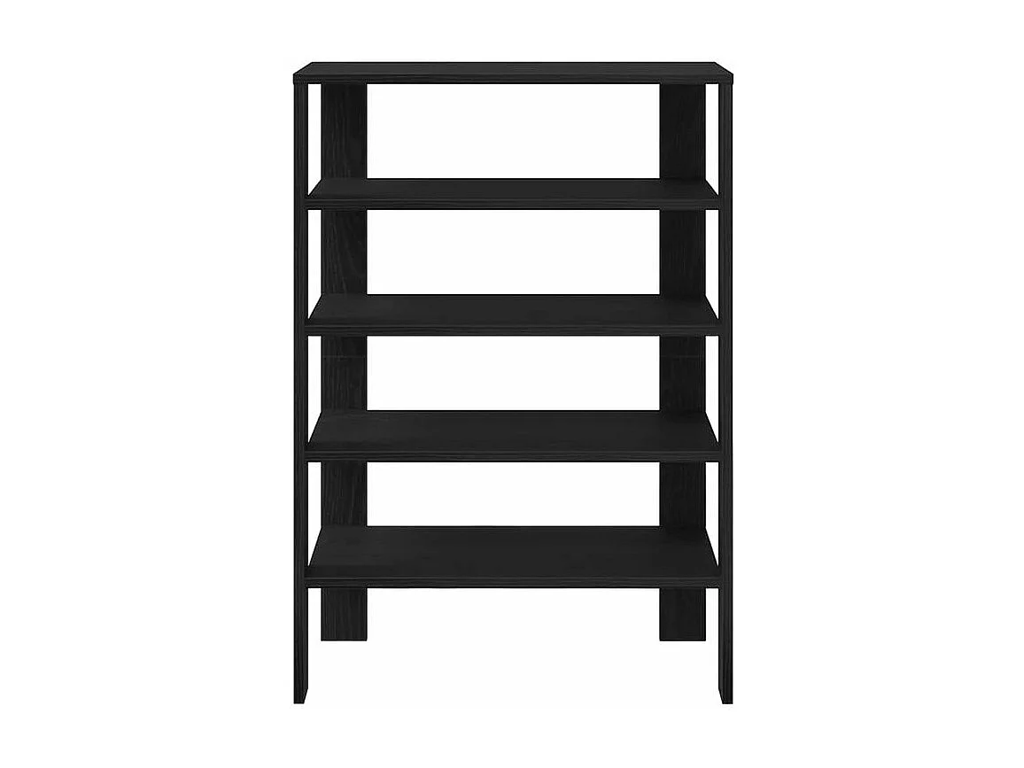 Étagère à chaussures noir 61x32x87,5 bois d'ingénierie