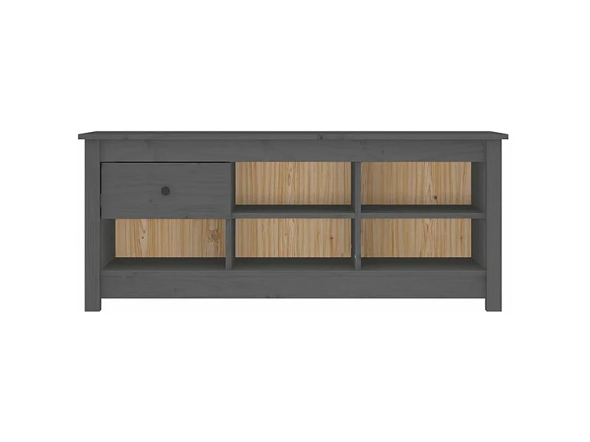 Armoire à chaussures Gris 110x38x45,5 Bois de pin massif