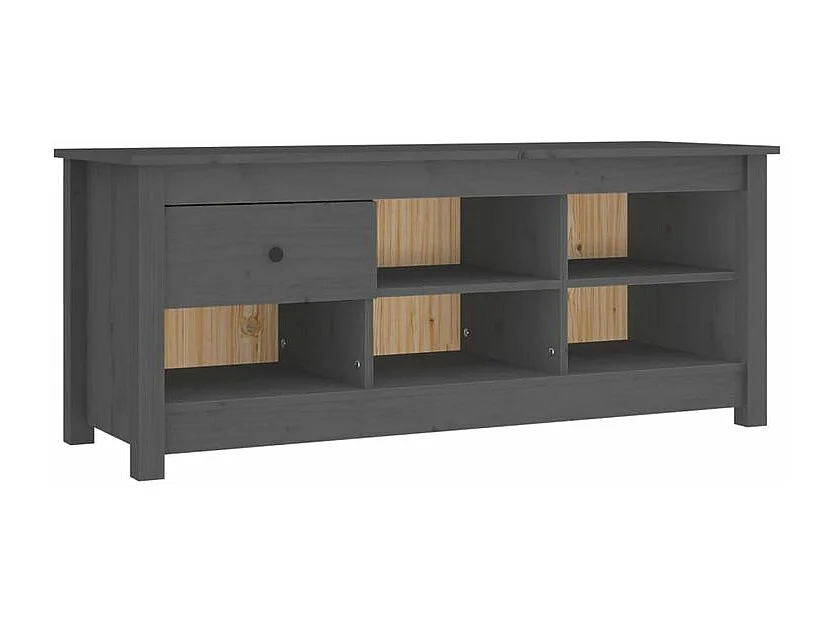Armoire à chaussures Gris 110x38x45,5 Bois de pin massif