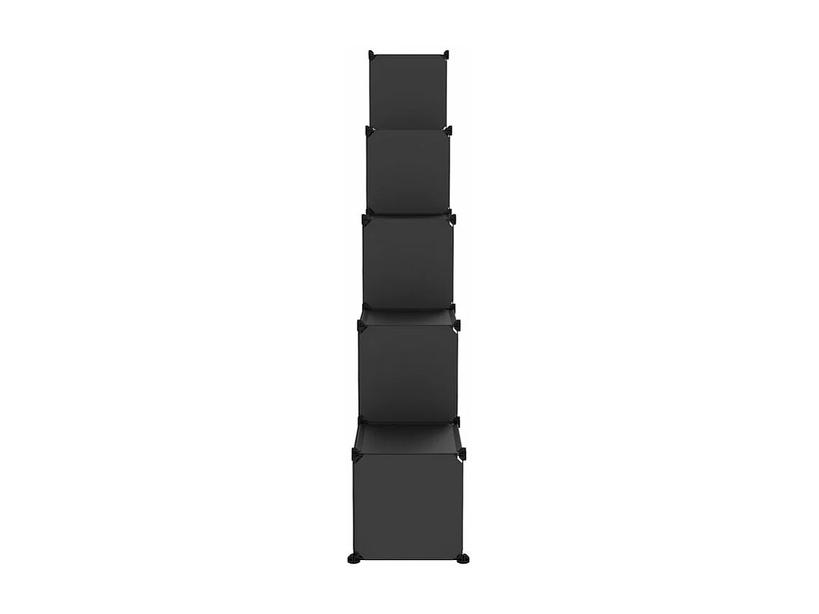 Cubes de rangement 15 pcs Noir PP