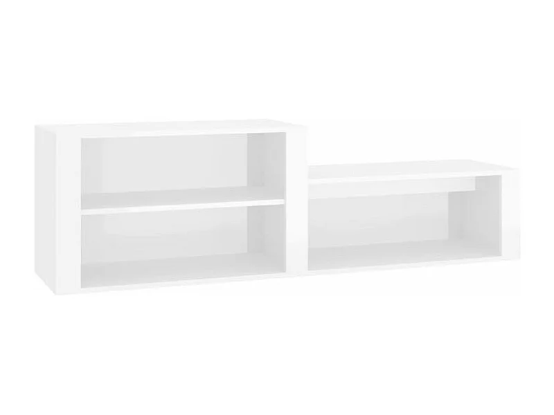 Armoire à chaussure Blanc brillant 150x35x45 Bois ingénierie