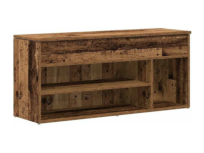 Banc à chaussures vieux bois 102x30,5x45 bois d'ingénierie