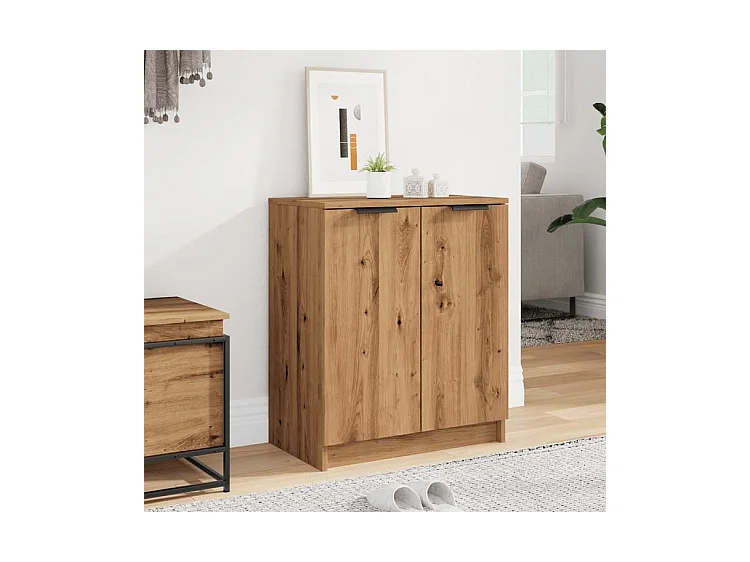 Armoire à chaussures chêne artisanal bois d'ingénierie