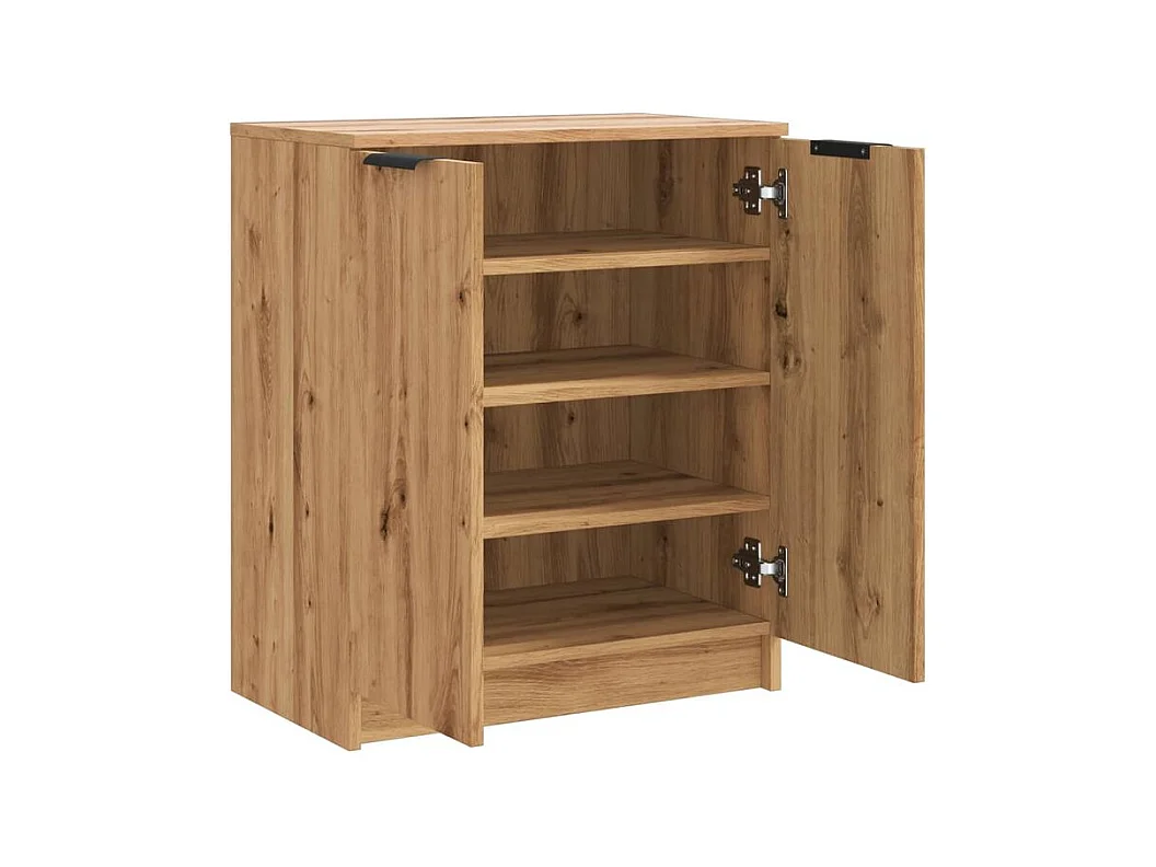 Armoire à chaussures chêne artisanal bois d'ingénierie