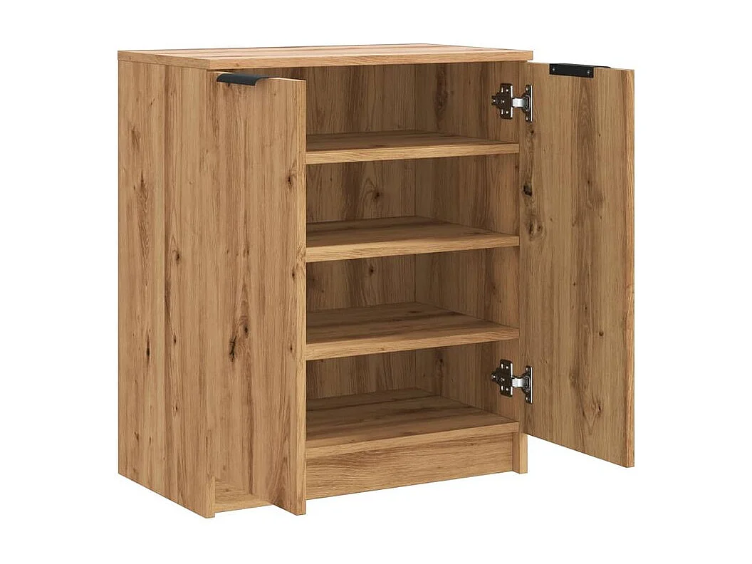 Armoire à chaussures chêne artisanal bois d'ingénierie