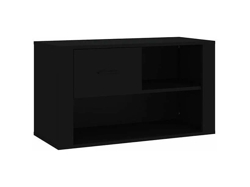 Armoire à chaussures Noir 80x35x45 Bois d'ingénierie