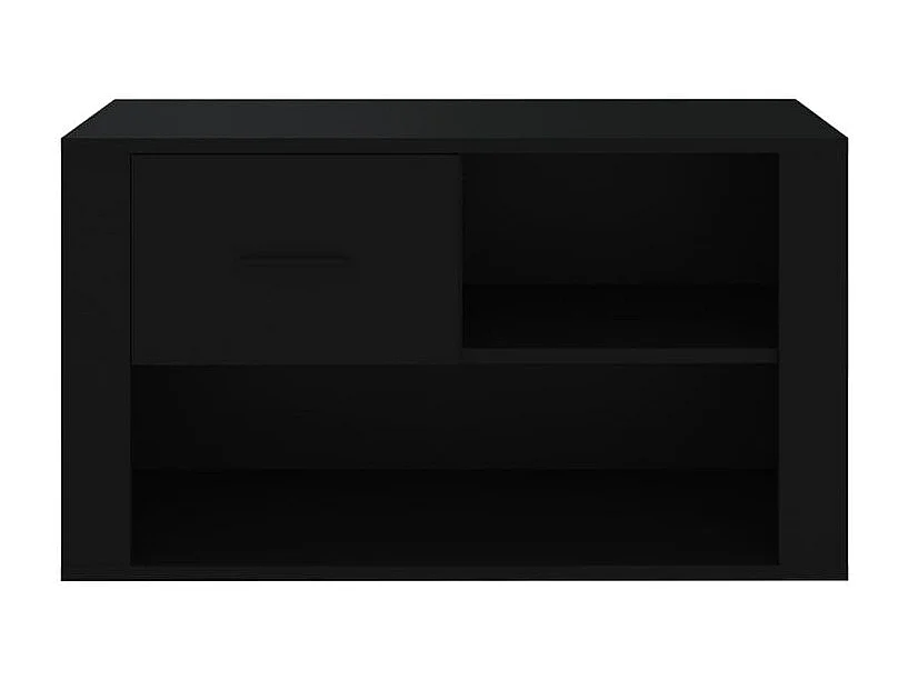 Armoire à chaussures Noir 80x35x45 Bois d'ingénierie