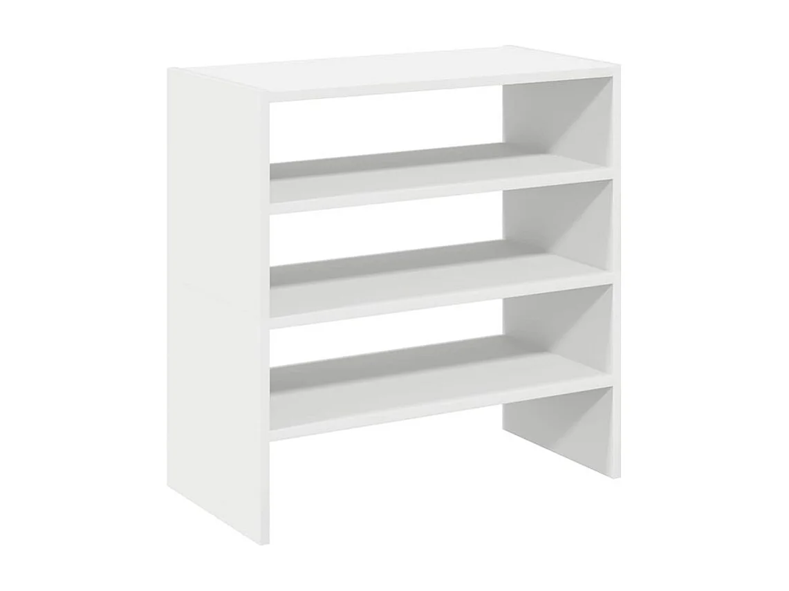 Étagères à chaussures 2 pcs empilable blanc 60x30x30,5