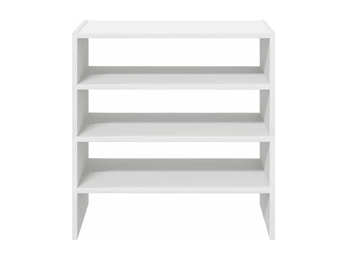 Étagères à chaussures 2 pcs empilable blanc 60x30x30,5