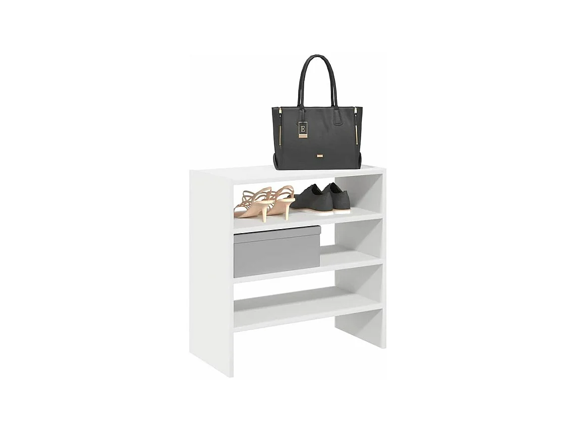 Étagères à chaussures 2 pcs empilable blanc 60x30x30,5