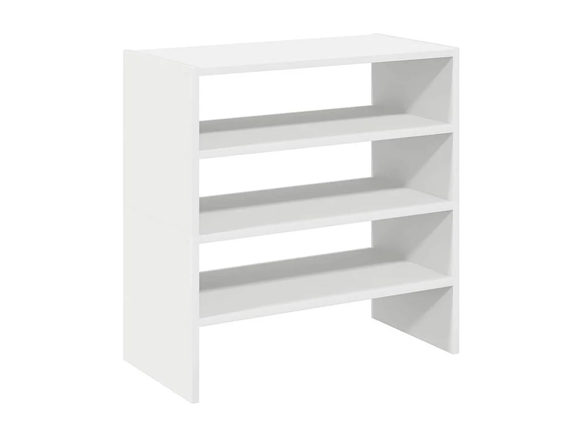 Étagères à chaussures 2 pcs empilable blanc 60x30x30,5