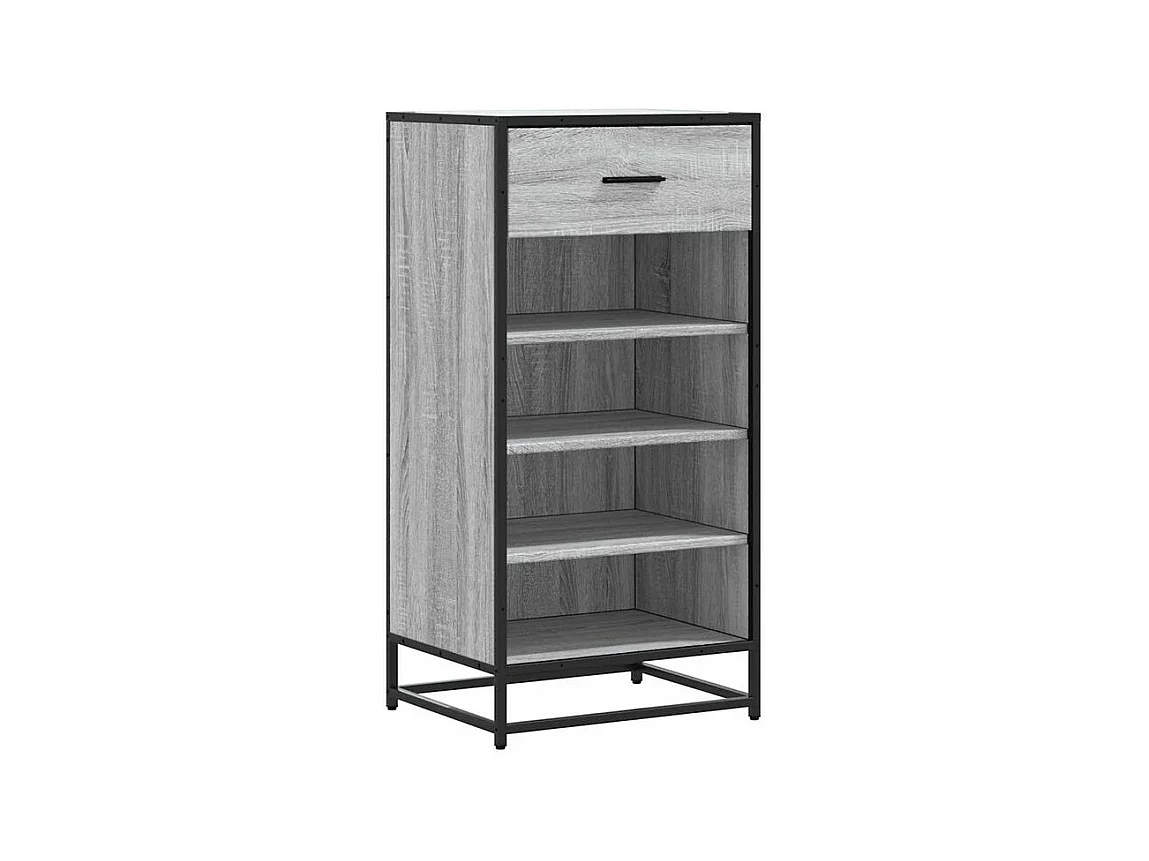 Étagère à chaussures sonoma gris 48x38x97,5 bois ingénierie
