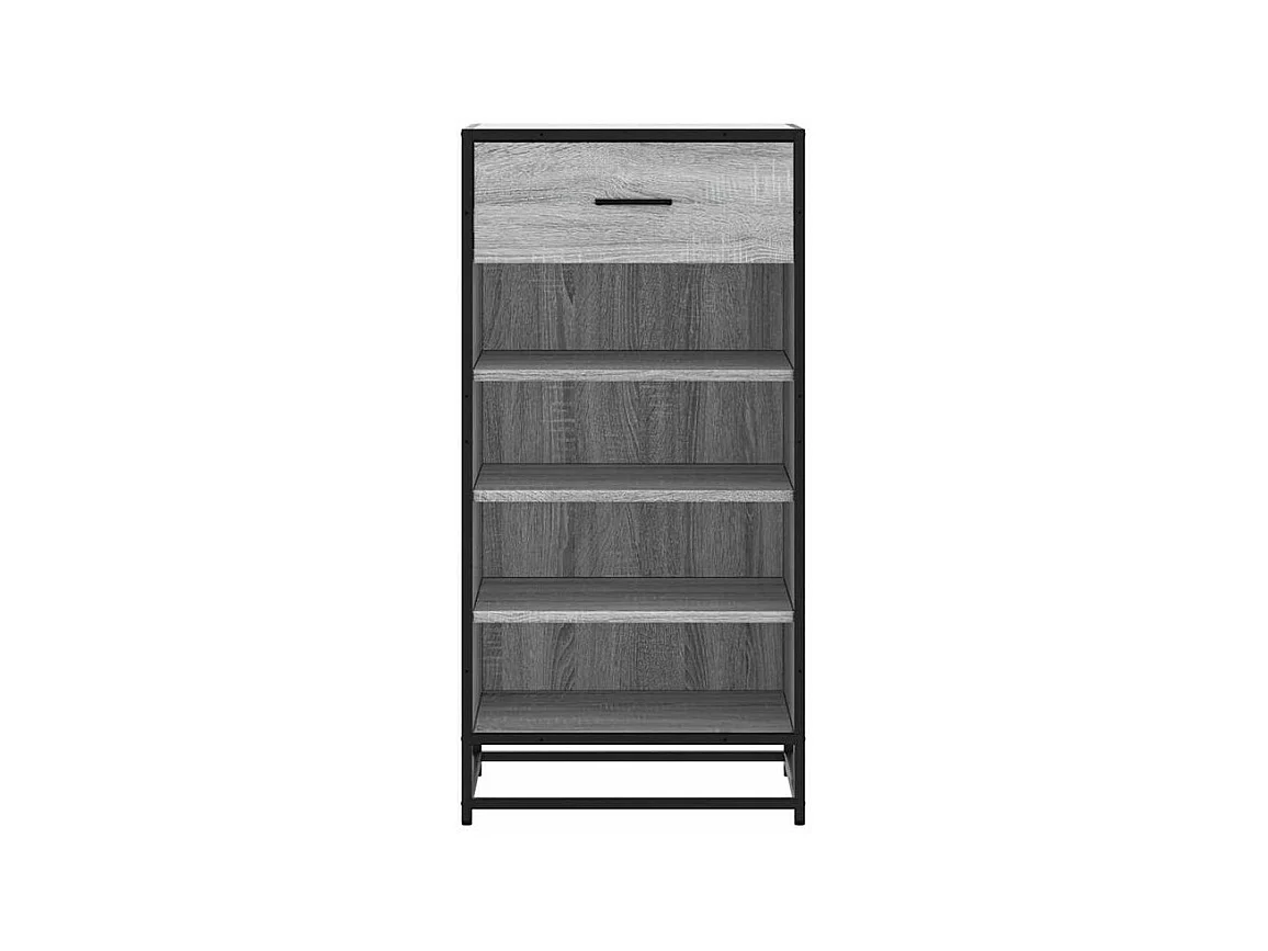 Étagère à chaussures sonoma gris 48x38x97,5 bois ingénierie