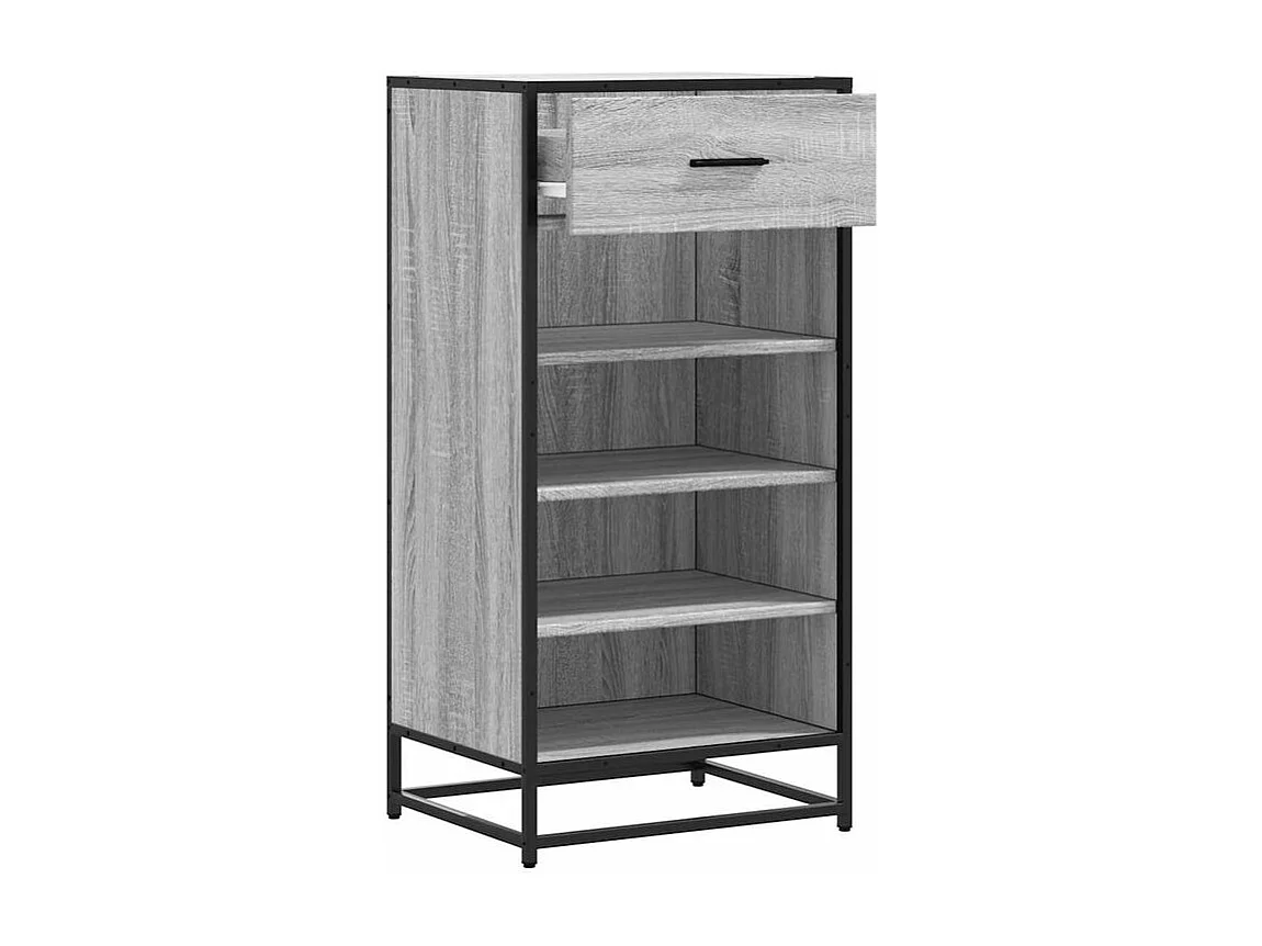 Étagère à chaussures sonoma gris 48x38x97,5 bois ingénierie