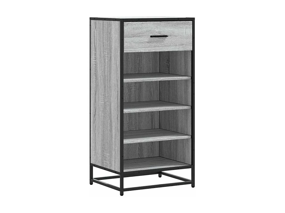 Étagère à chaussures sonoma gris 48x38x97,5 bois ingénierie