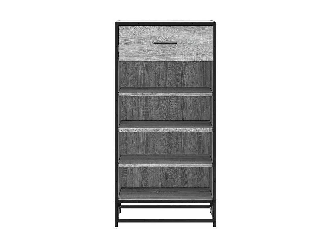 Étagère à chaussures sonoma gris 48x38x97,5 bois ingénierie