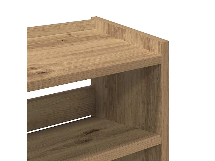 Étagère à chaussures chêne artisanal bois d'ingénierie