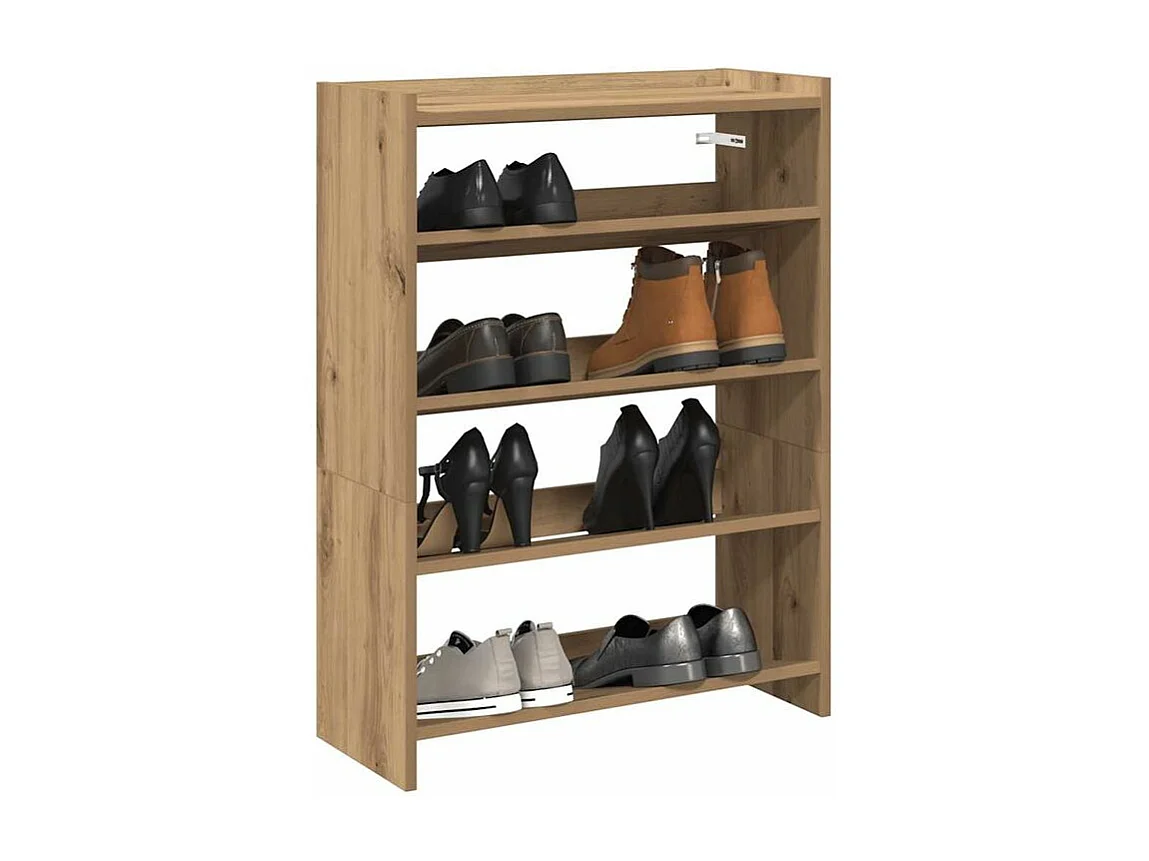 Étagère à chaussures chêne artisanal bois d'ingénierie