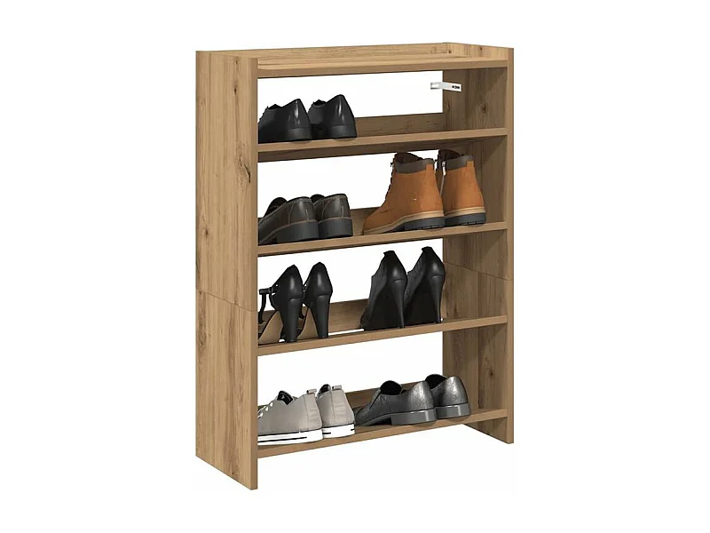 Étagère à chaussures chêne artisanal bois d'ingénierie