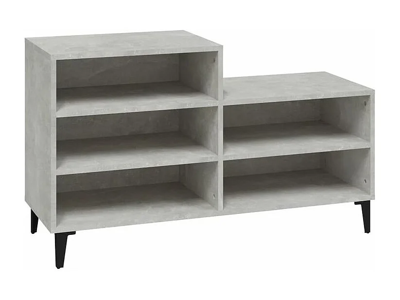 Armoire à chaussures Gris béton 102x36x60 Bois d'ingénierie