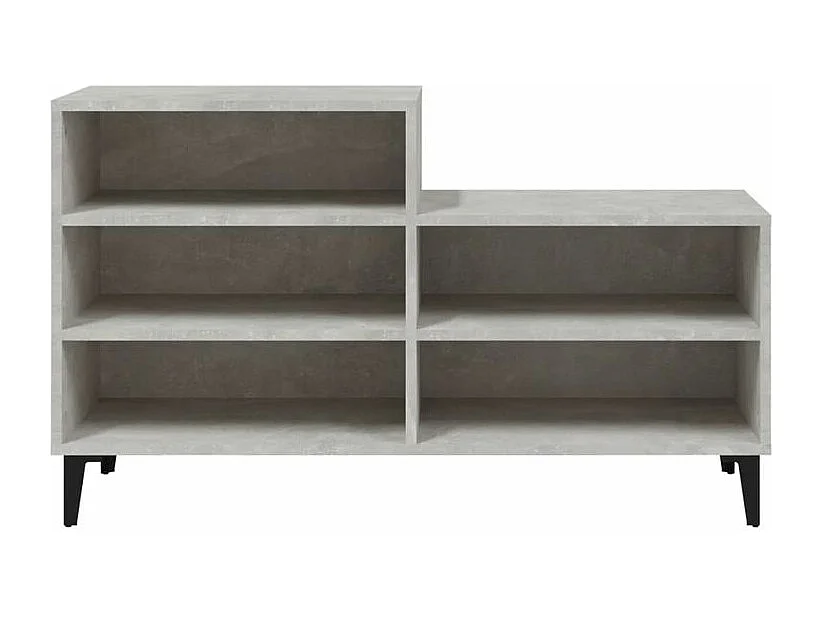 Armoire à chaussures Gris béton 102x36x60 Bois d'ingénierie