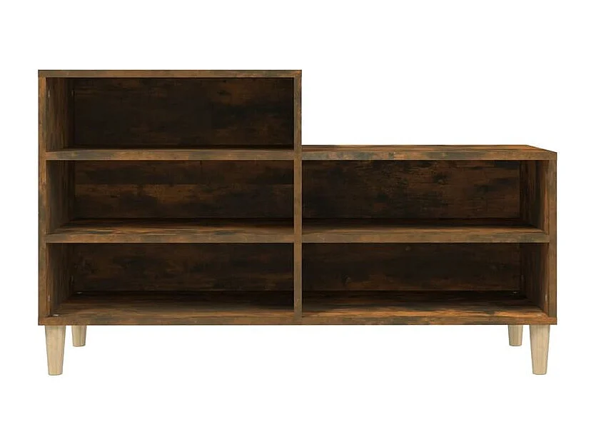 Armoire à chaussures Chêne fumé 102x36x60 Bois d'ingénierie