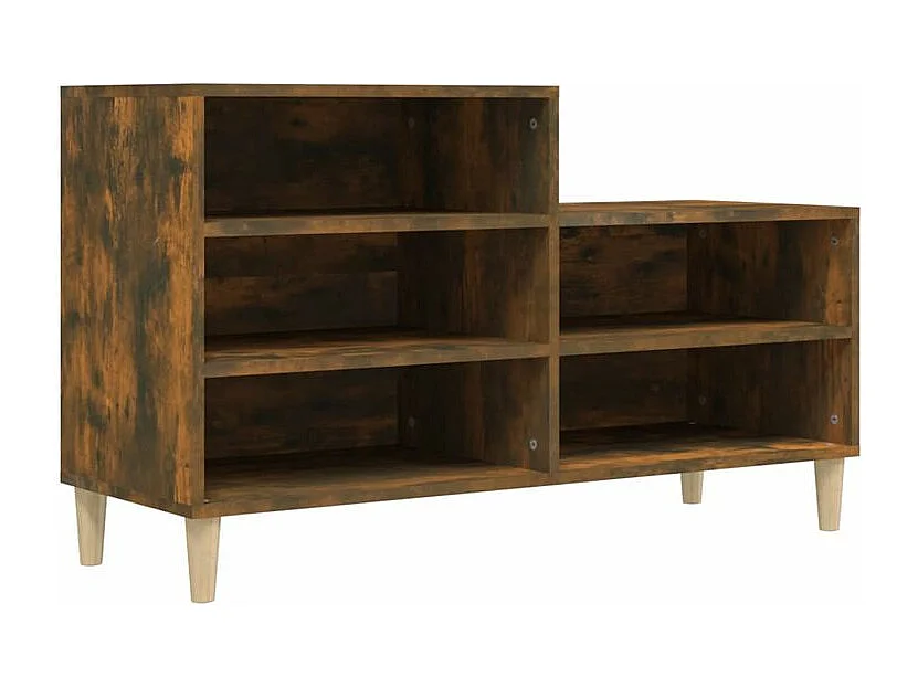 Armoire à chaussures Chêne fumé 102x36x60 Bois d'ingénierie