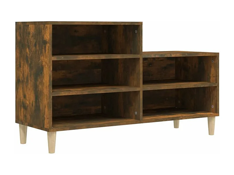 Armoire à chaussures Chêne fumé 102x36x60 Bois d'ingénierie