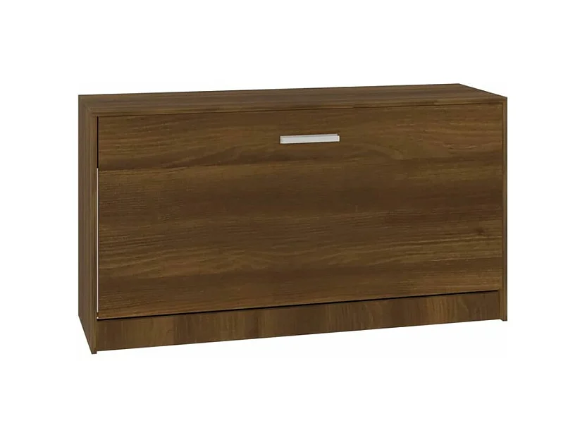 Meuble à chaussures 1 porte rabattable Venta - Version classique-Couleur Noyer