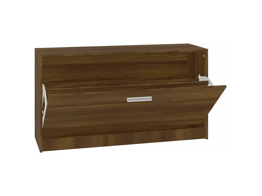 Meuble à chaussures 1 porte rabattable Venta - Version classique-Couleur Noyer