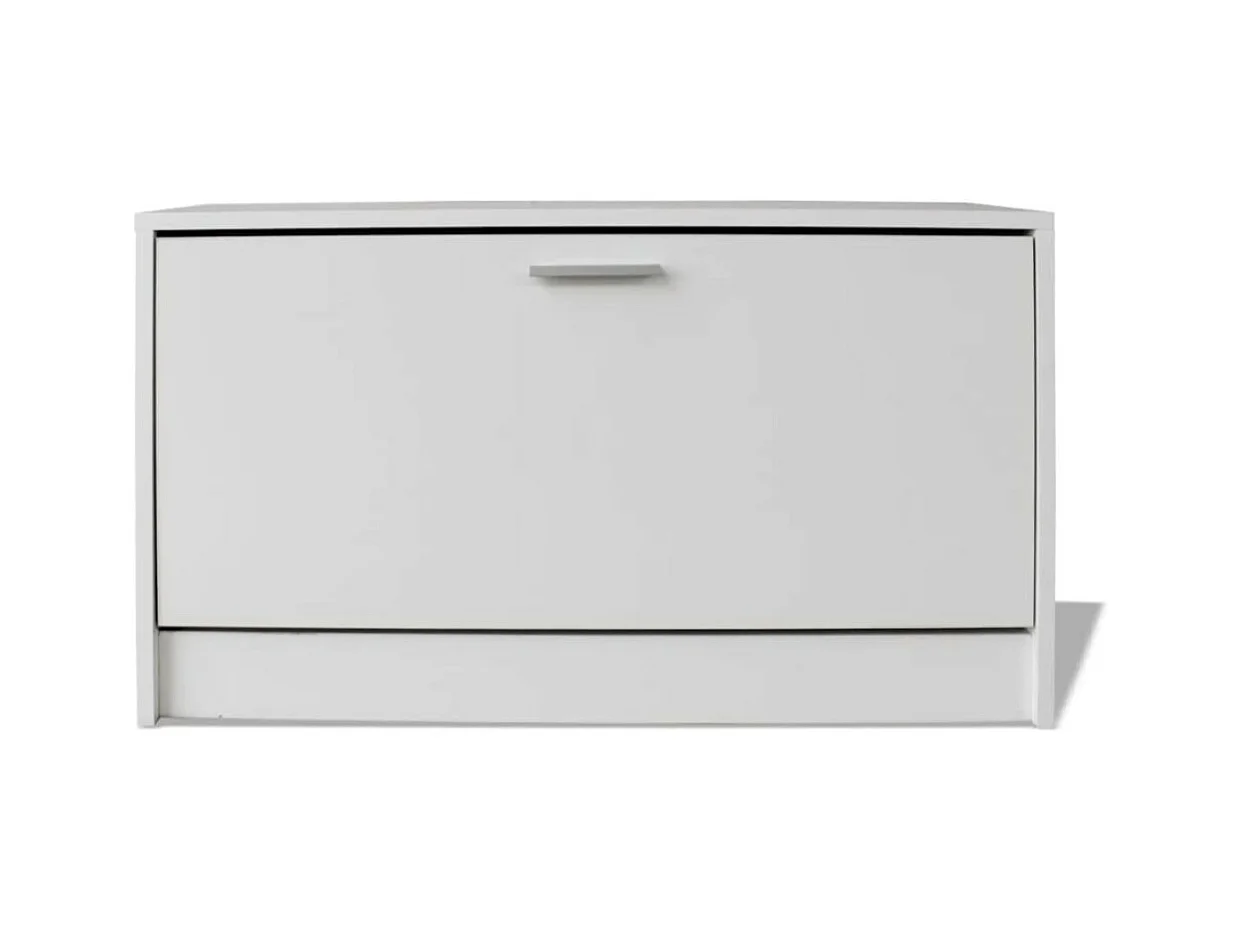 Meuble à chaussures 1 porte rabattable Venta - Version classique-Couleur Noyer