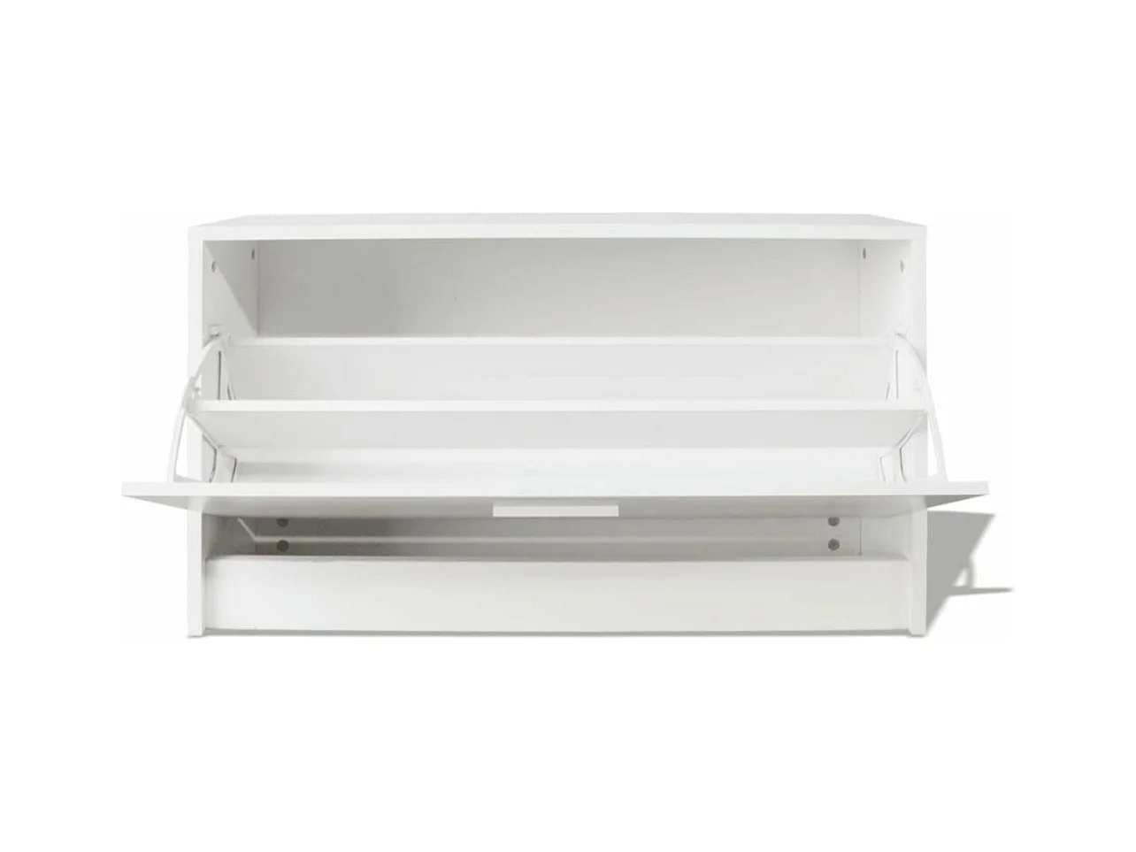 Meuble à chaussures 1 porte rabattable Venta - Version classique-Couleur Noyer