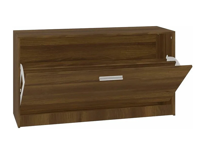 Meuble à chaussures 1 porte rabattable Venta - Version classique-Couleur Noyer