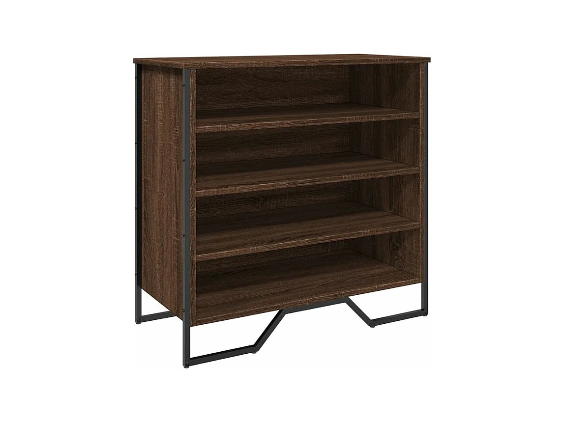 Armoire à chaussures chêne marron 80x38x78 bois d'ingénierie