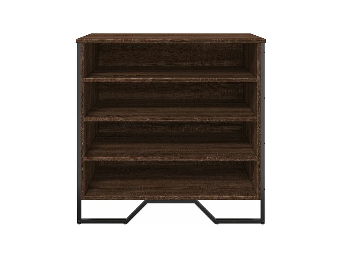 Armoire à chaussures chêne marron 80x38x78 bois d'ingénierie