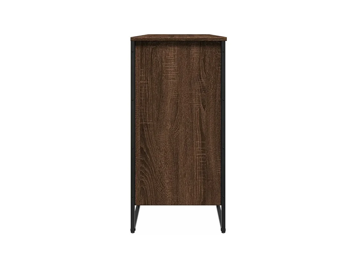 Armoire à chaussures chêne marron 80x38x78 bois d'ingénierie