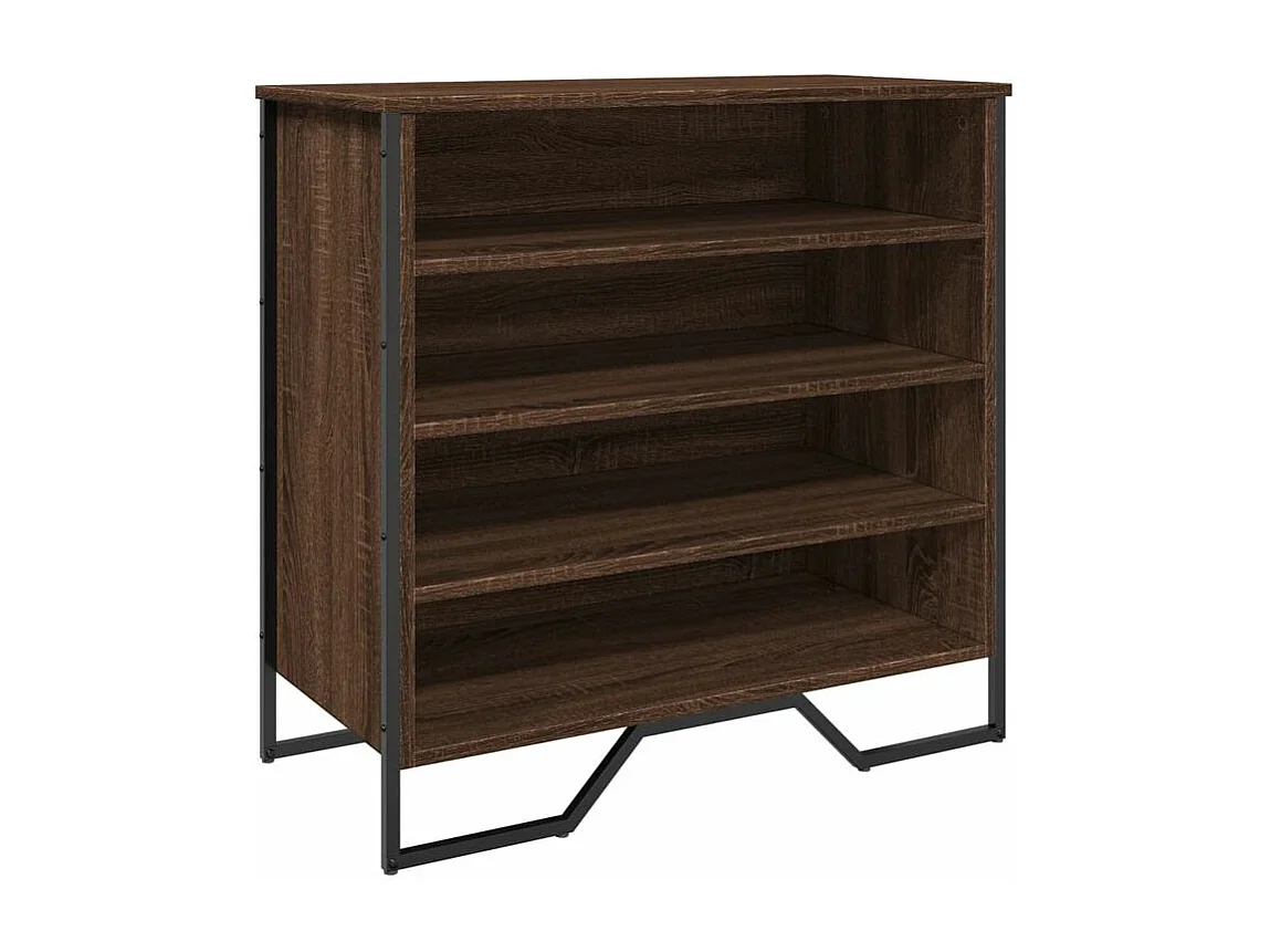 Armoire à chaussures chêne marron 80x38x78 bois d'ingénierie