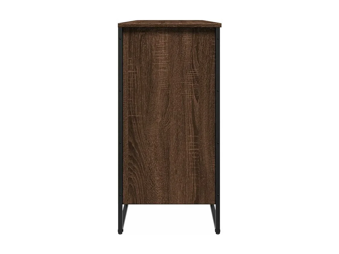 Armoire à chaussures chêne marron 80x38x78 bois d'ingénierie