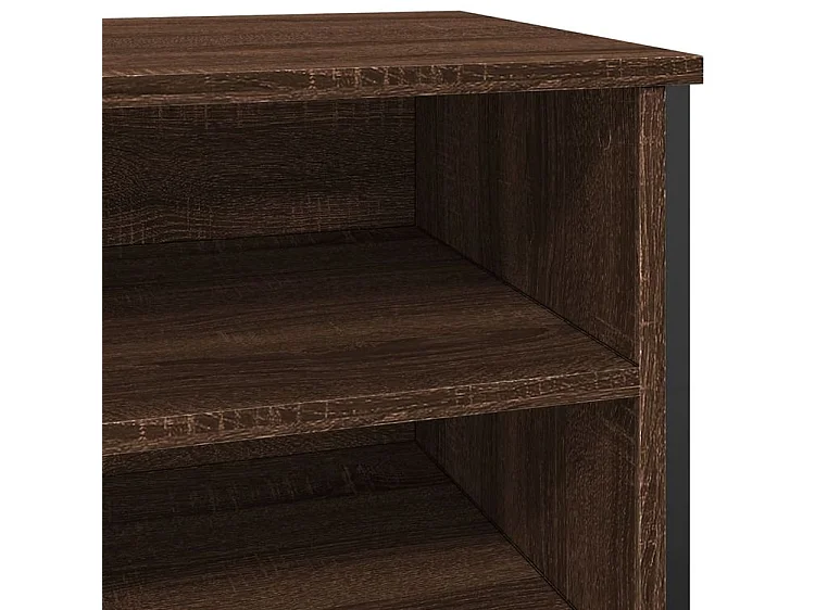 Armoire à chaussures chêne marron 80x38x78 bois d'ingénierie