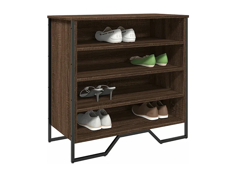Armoire à chaussures chêne marron 80x38x78 bois d'ingénierie