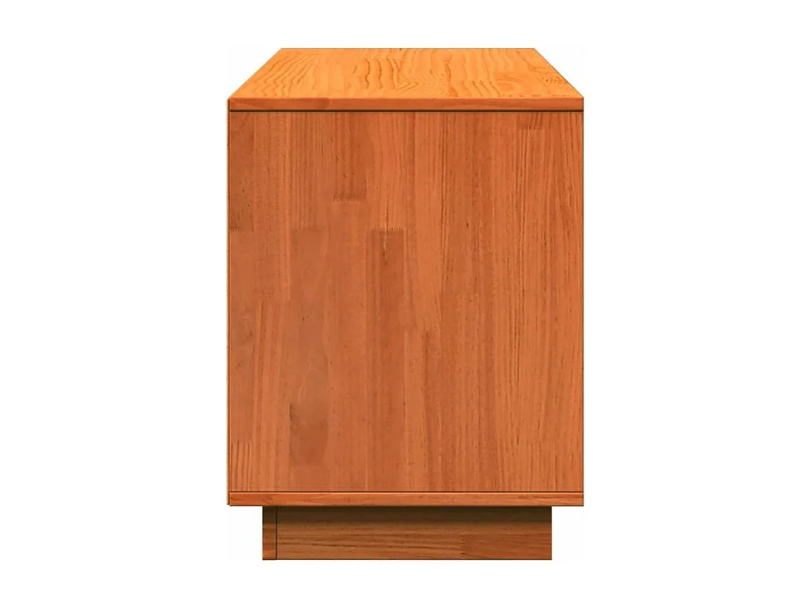 Armoire à chaussures cire marron 110x34x45 bois pin massif