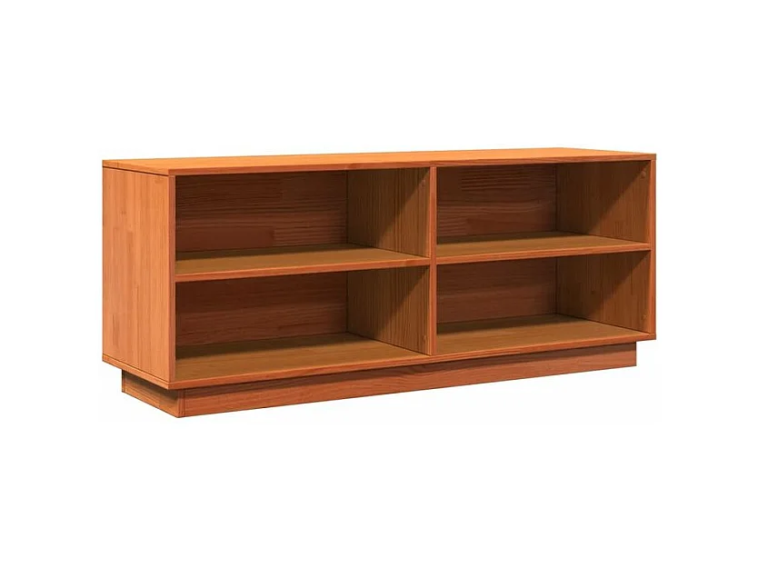 Armoire à chaussures cire marron 110x34x45 bois pin massif